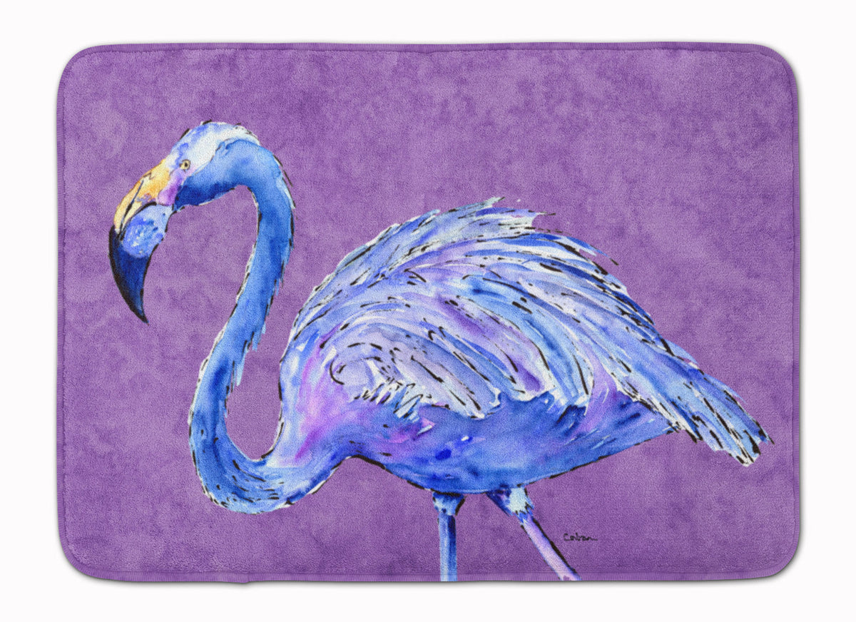 Flamingo on Purple Memory Foam Kitchen Mat Machine Washable Anti-Fatigue Cushion Comfort Bath or Kitchen Rug