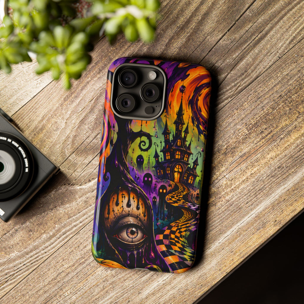 Phone Case — Psychedelic Haunted House Halloween Design