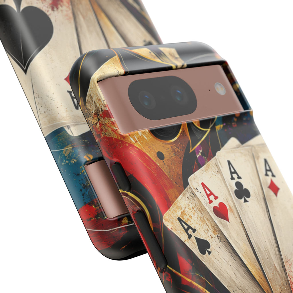Casino Poker Ace Phone Case — Vintage Playing Cards & Chips Protective Cover