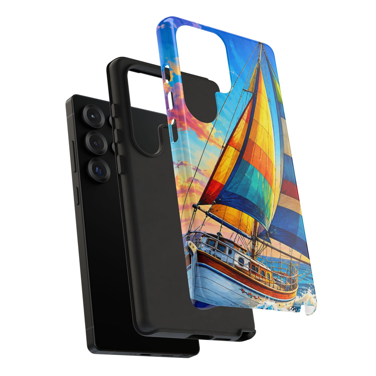 Sailboat Sunset Phone Case — Colorful Nautical iPhone Cover