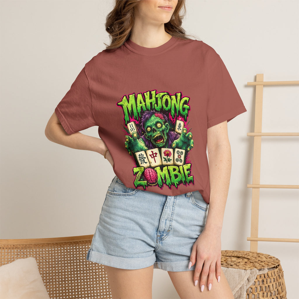 Mahjong Zombie T-shirt | Zombie Mahjong Tiles Graphic Tee