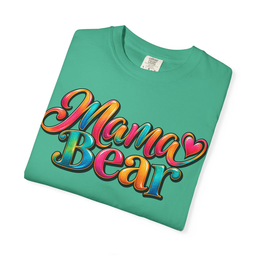 Mama Bear T-Shirt — Colorful Retro Script Mother's Day Tee