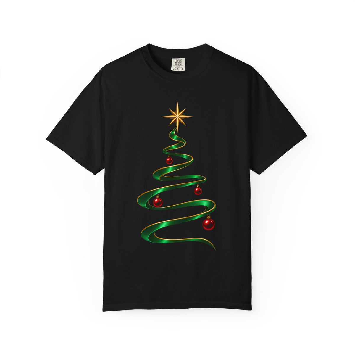 Minimal Swirl Christmas Tree T-Shirt