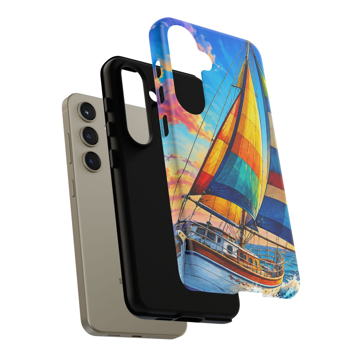 Sailboat Sunset Phone Case — Colorful Nautical iPhone Cover
