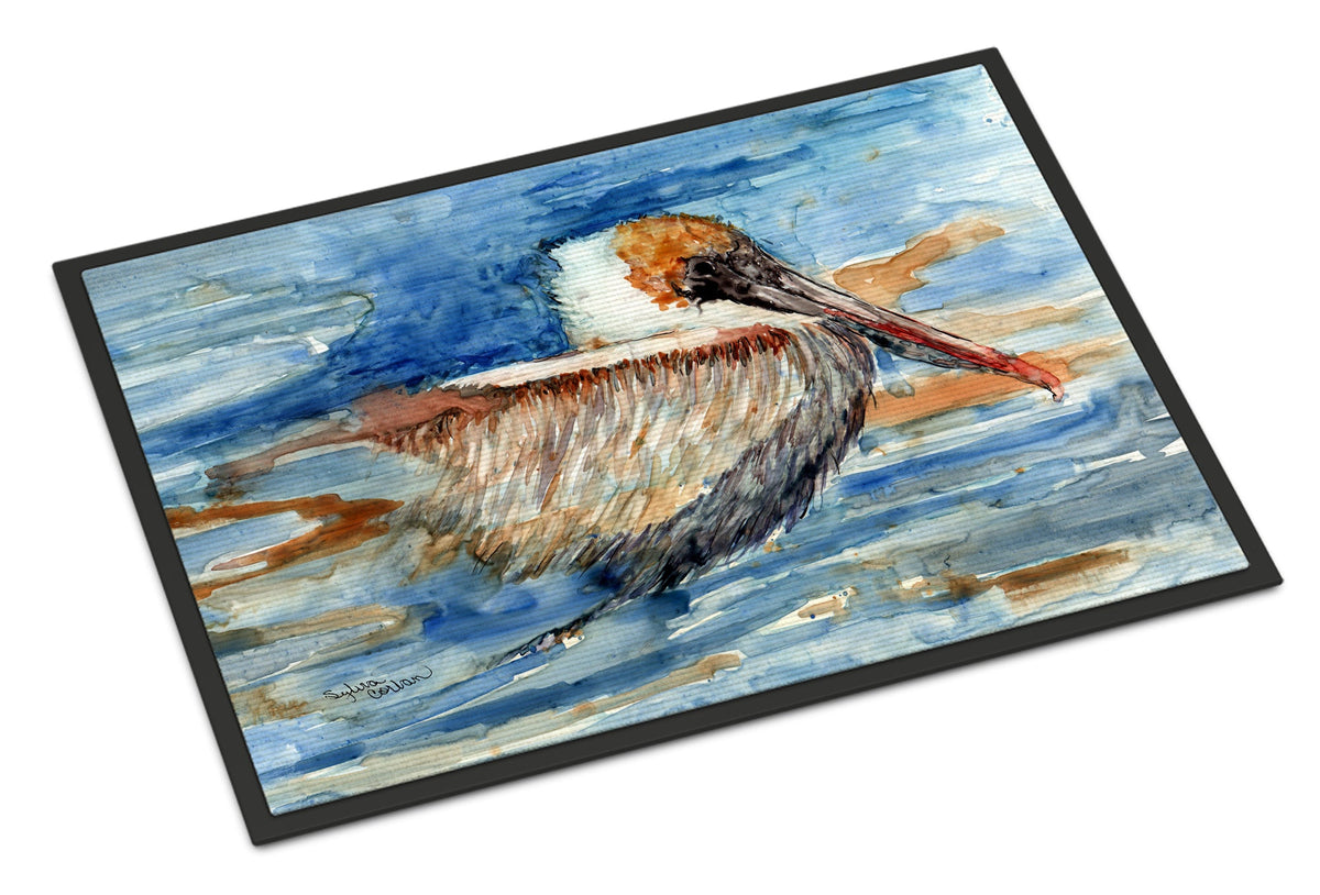 Pelican in the water Doormat Indoor Outdoor 24H X 36W Front Door Mat Rugs for Entryway, Non Slip Washable Low Pile,