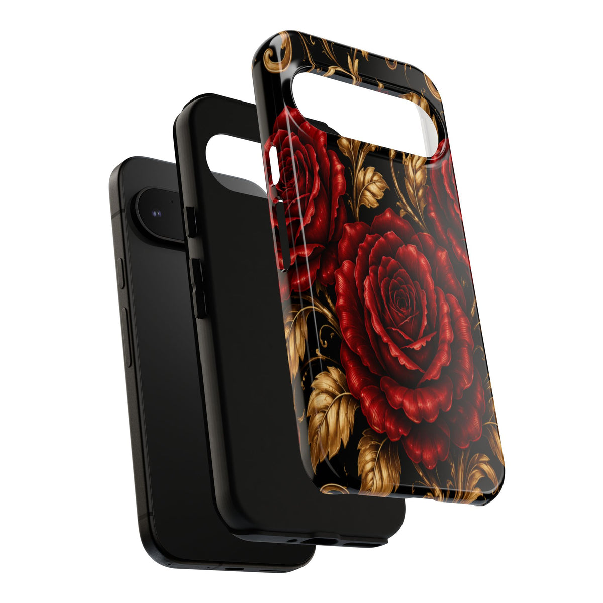 Tough Cases — Vintage Red Rose Floral Phone Case