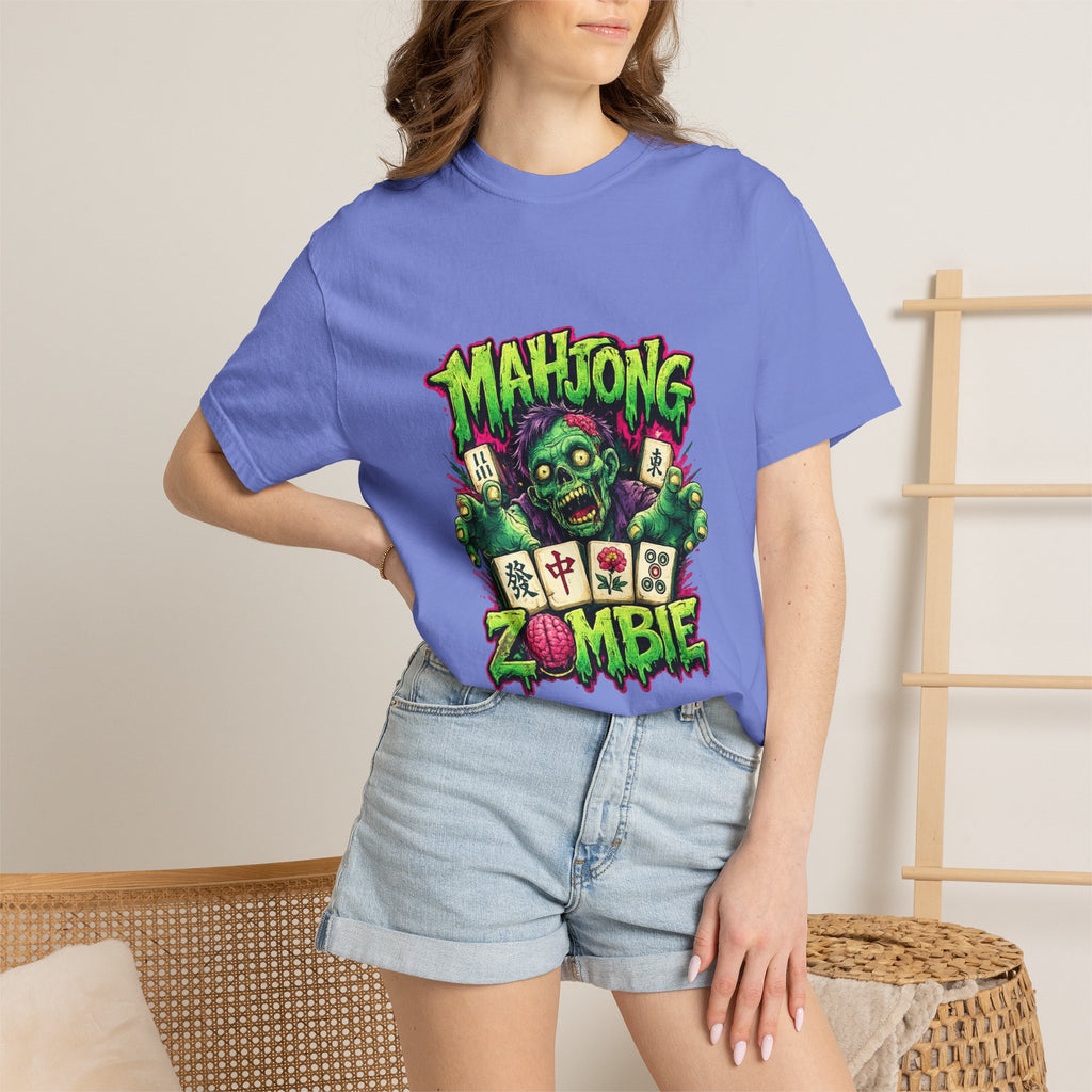 Mahjong Zombie T-shirt | Zombie Mahjong Tiles Graphic Tee