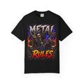 Metal Rules Skull Guitar T-Shirt | Heavy Metal Band Graphic