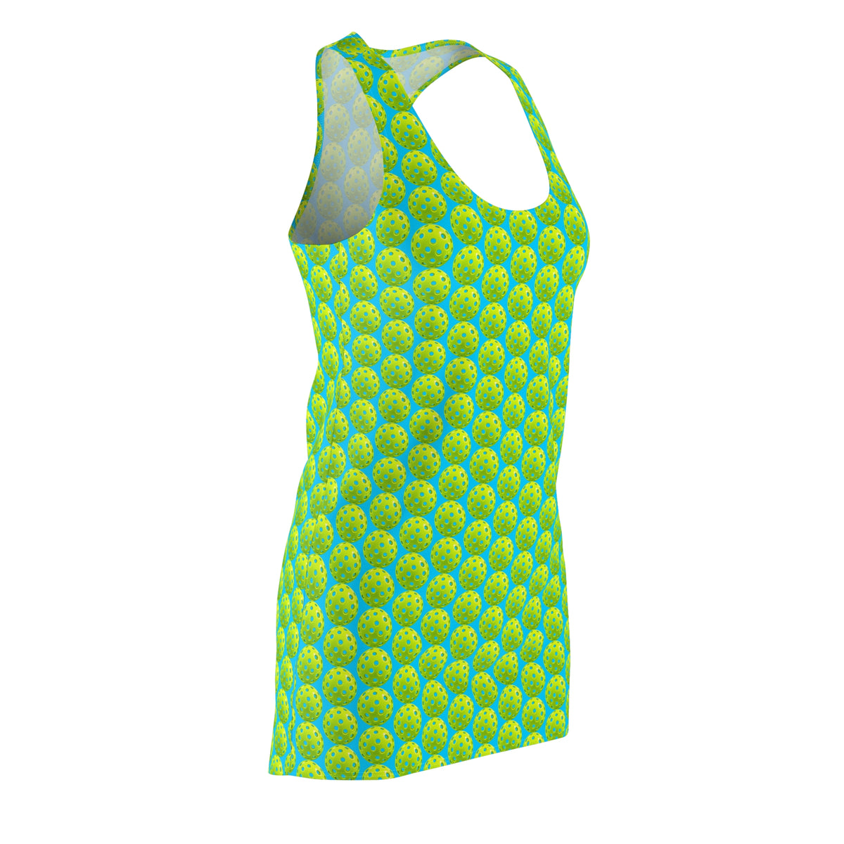 Green Pick;eBall Pattern Racerback Dress | All-Over Print