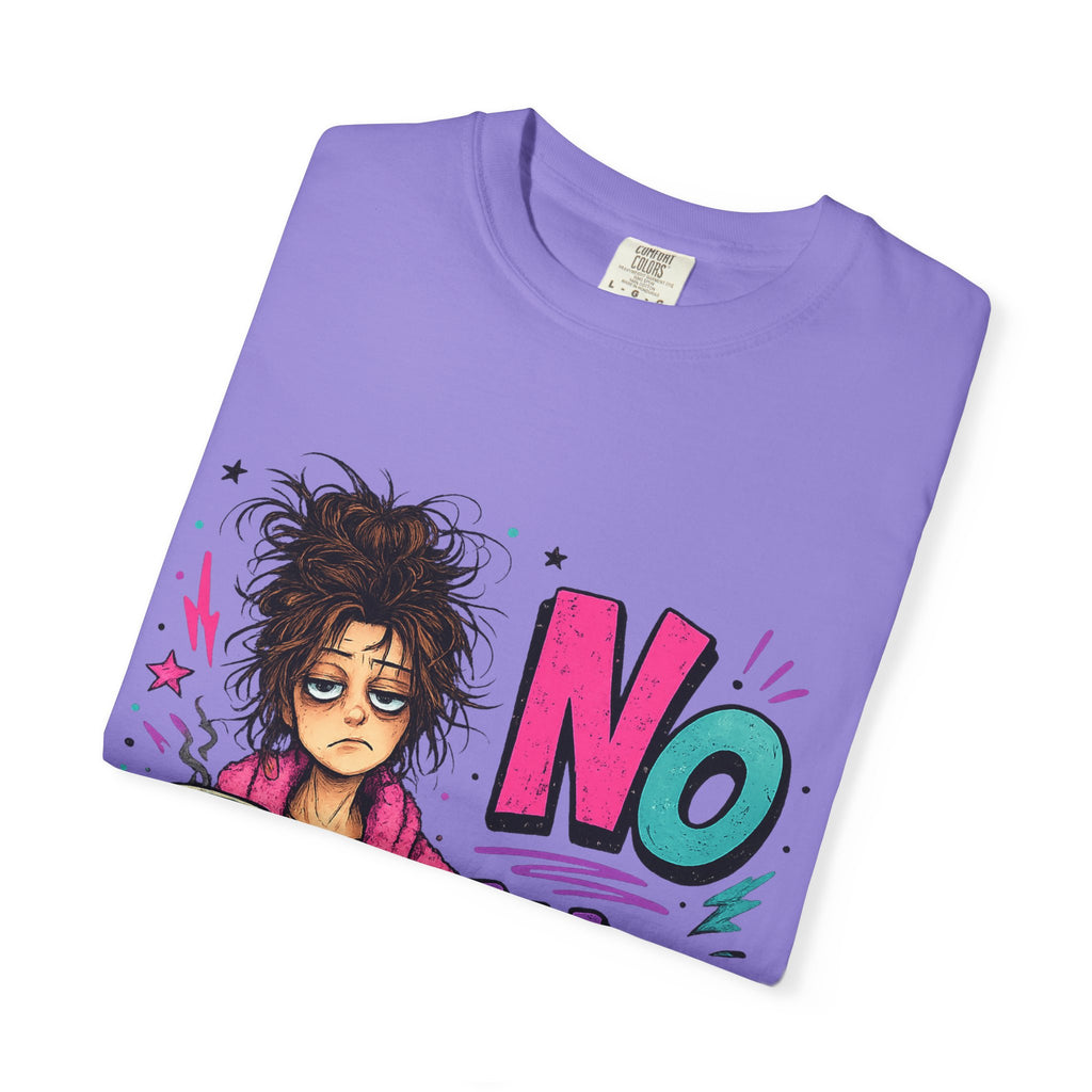 No Talkie Graphic T-Shirt | Grumpy Coffee Girl Illustration