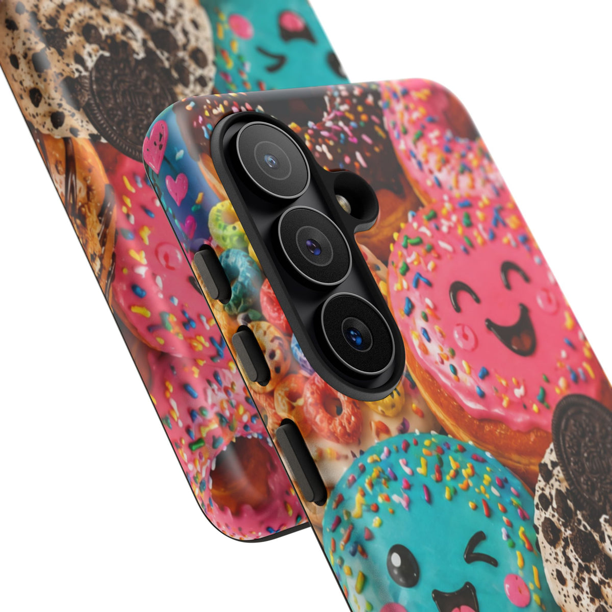 Donut Smile Tough Phone Case — Cute Colorful Desserts Protective Cover