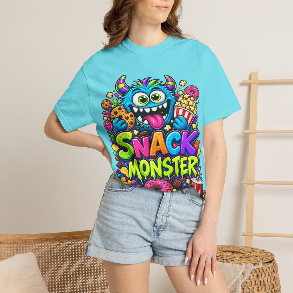 Snack Monster T-shirt | Colorful Cartoon Monster Snacks