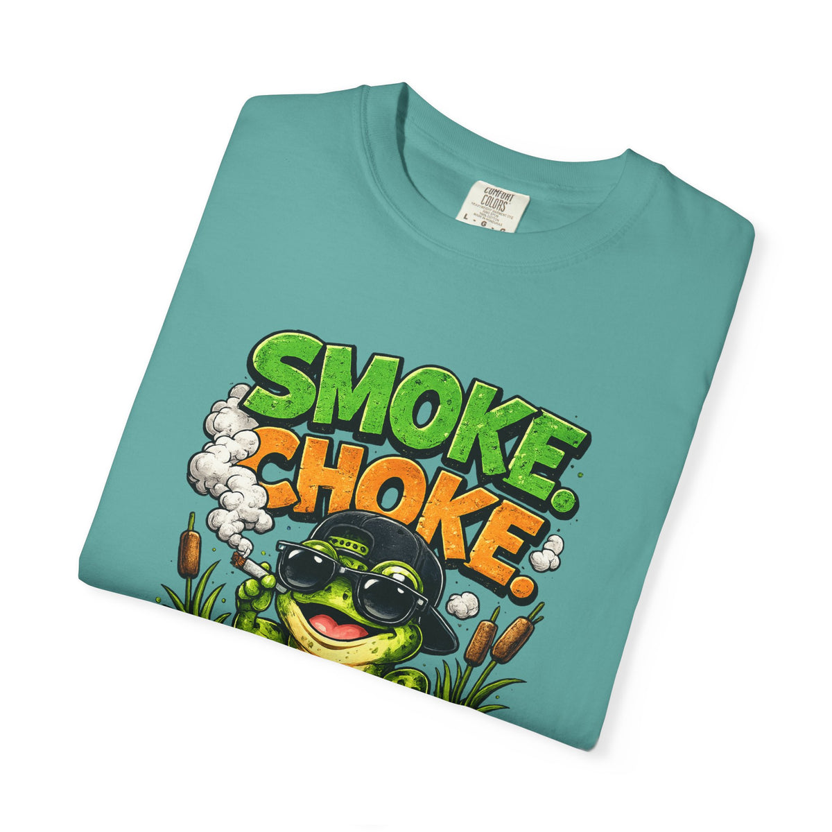 Smoke Choke Croak Frog T-shirt | Graphic Frog Tee