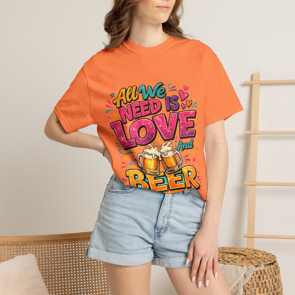 All We Need Is Love and Beer T-Shirt | Beer Graphic Tee