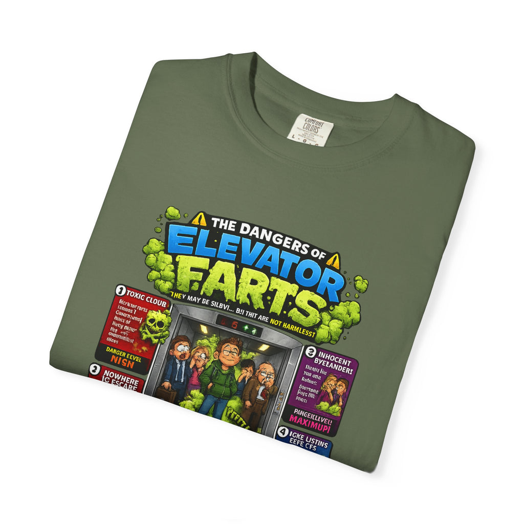 Elevator Farts chart T-shirt | Funny Bathroom Humor Tee