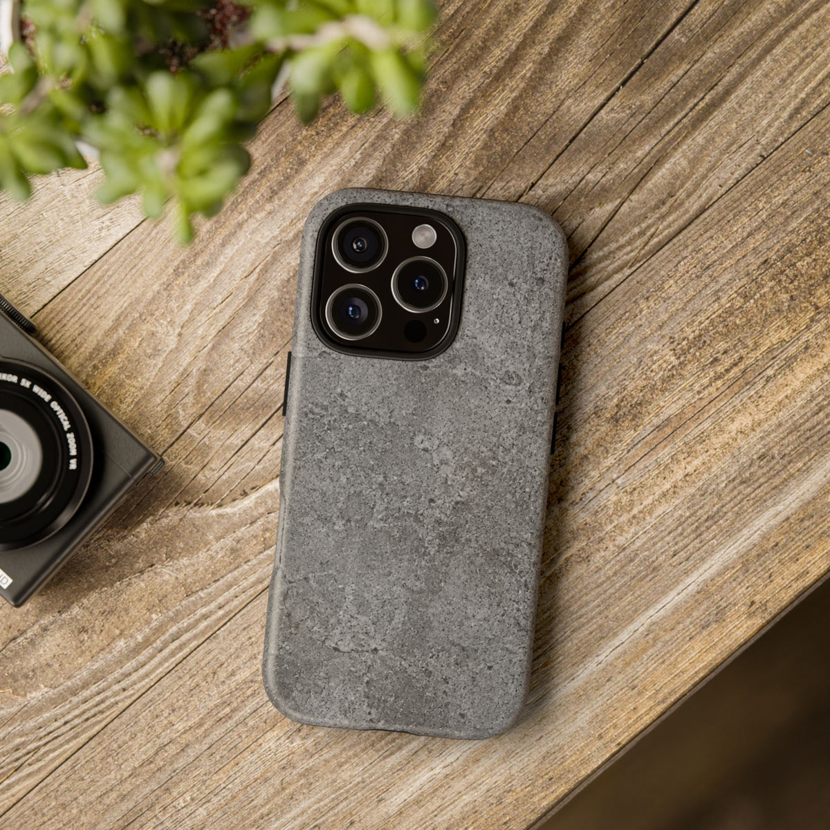 Concrete Texture Phone Case — Rugged Grey Protective iPhone Cover