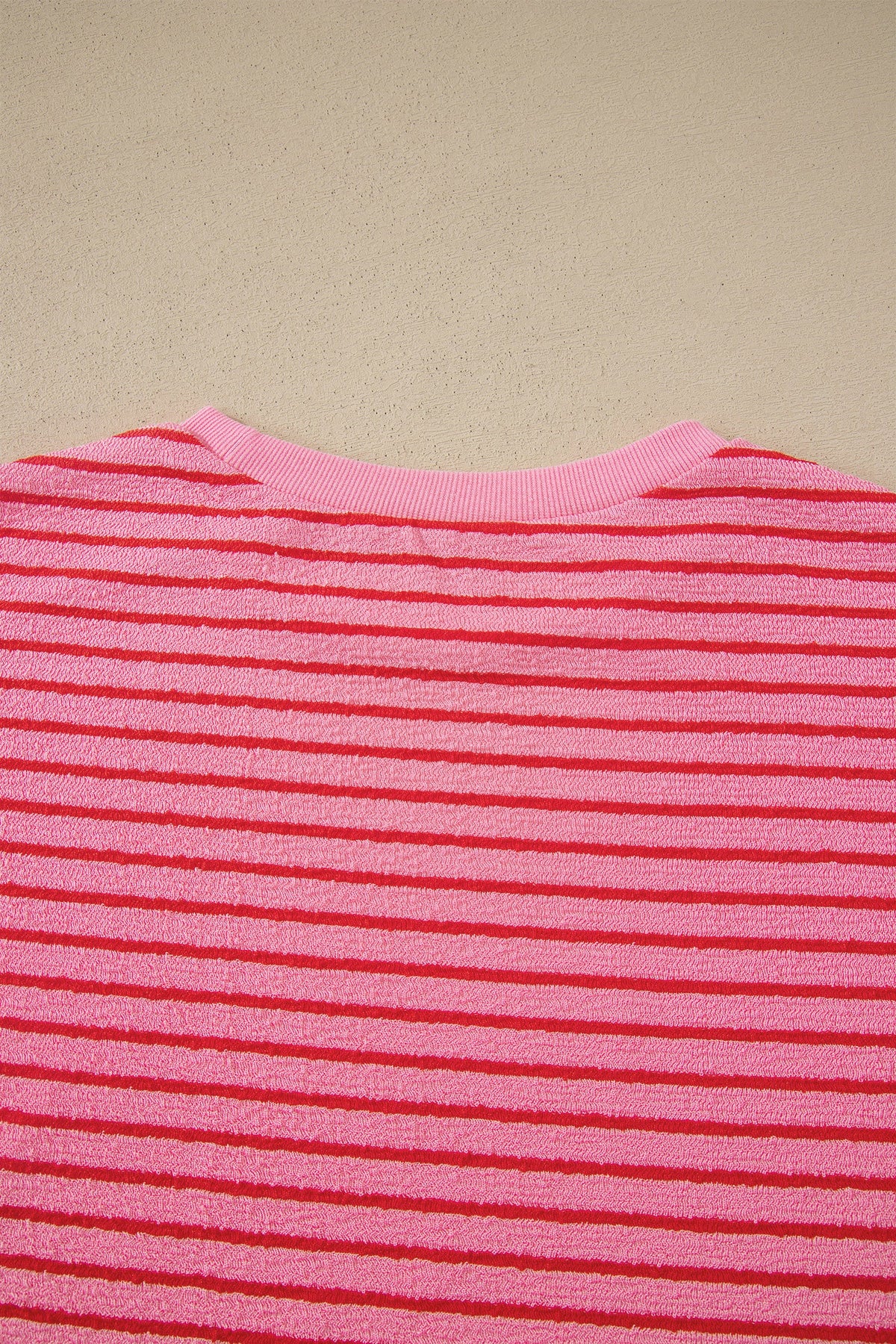 Stripe Side Split Tee & Drawstring Shorts Set
