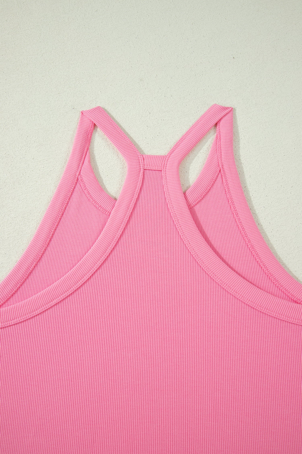Solid Ribbed Tank Top & Shorts Set