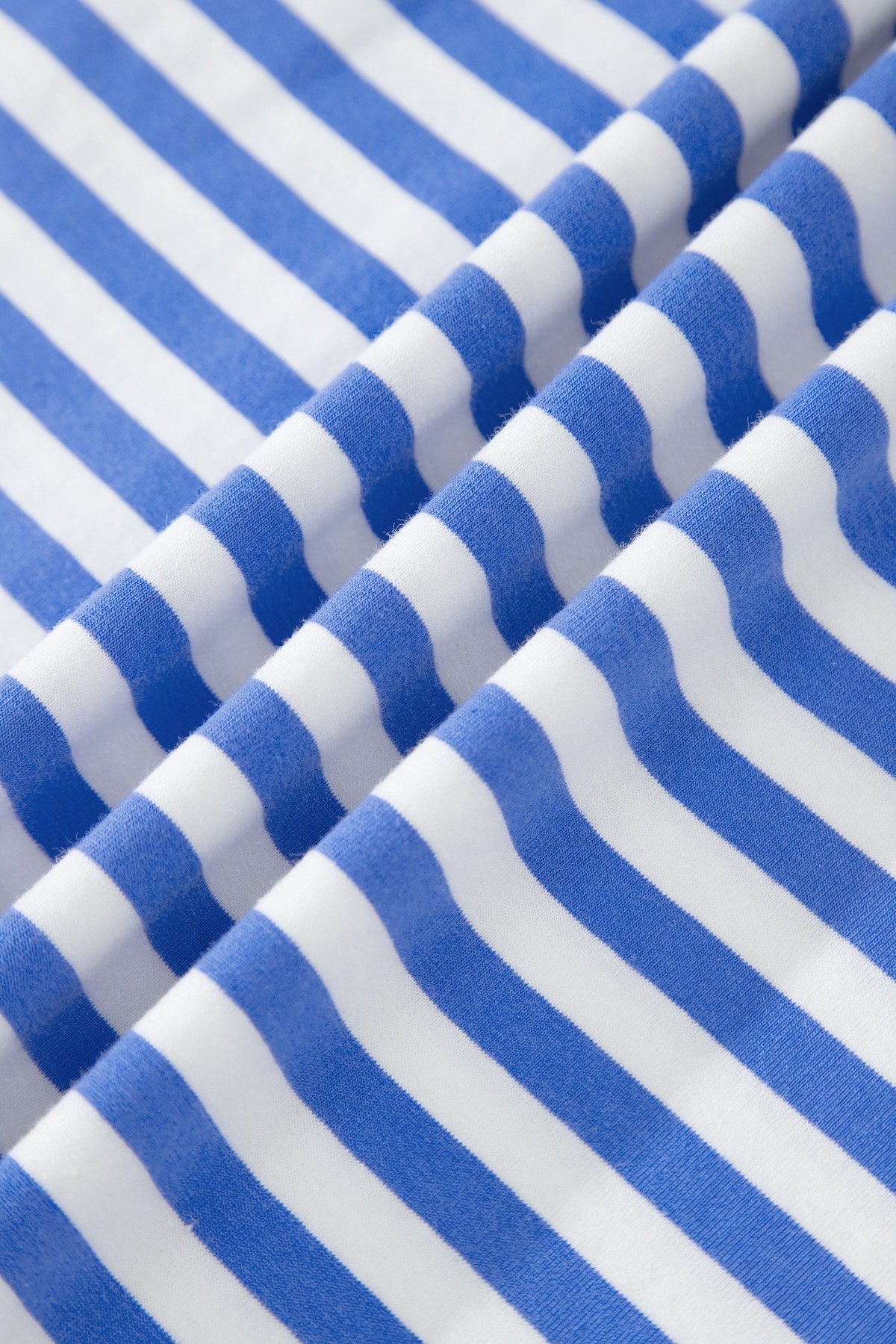 Stripe Crewneck Tee & Tie Waist Shorts Set