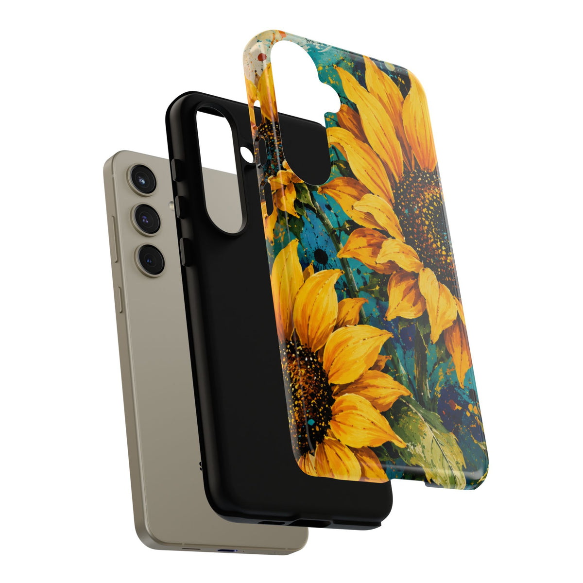 Sunflower Art Phone Case — Vibrant Yellow Floral Tough Case