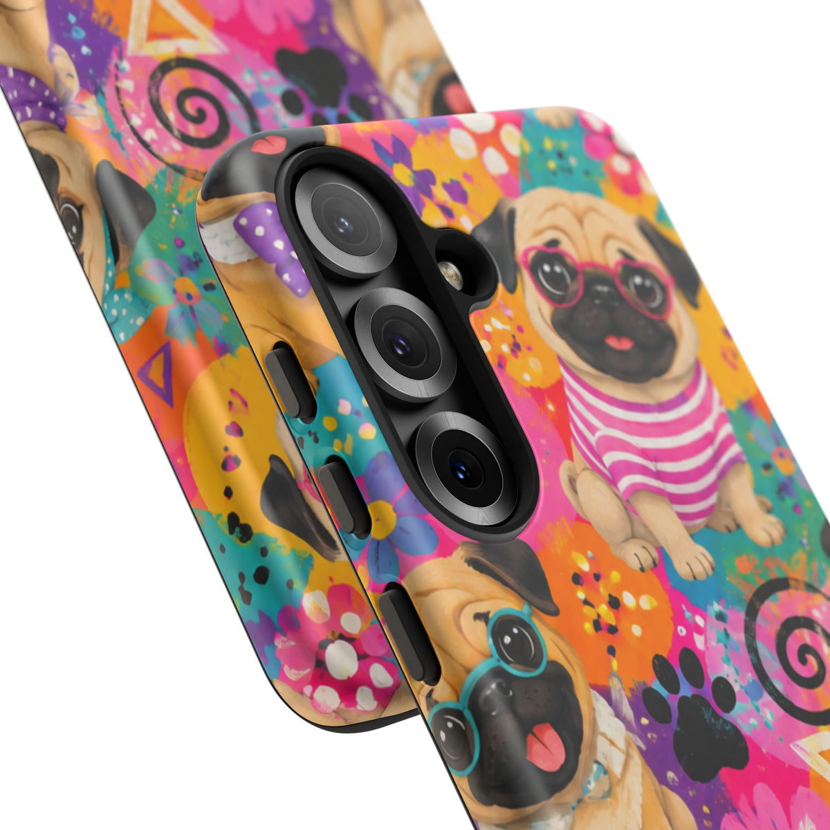 Pug Pop Art Phone Case — Colorful Pug Pattern Tough Case