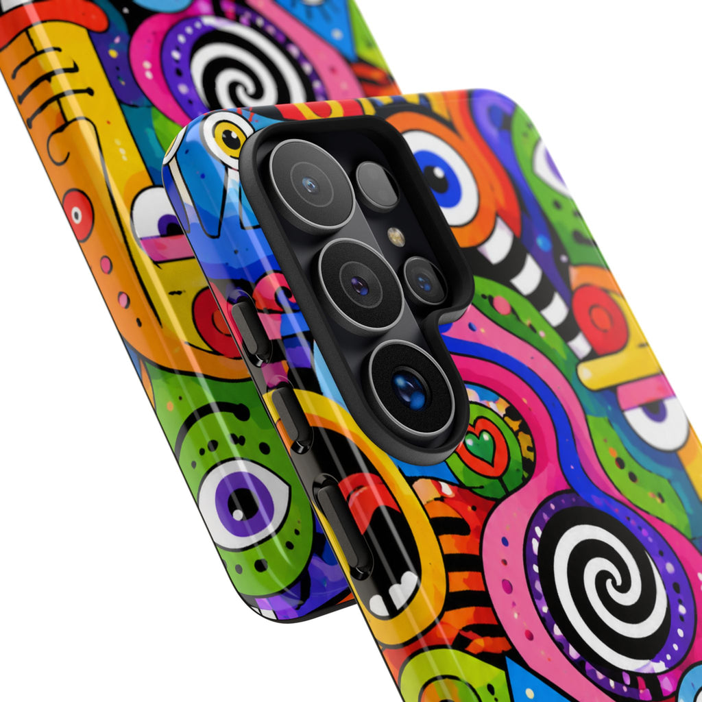 Colorful Abstract Doodle Tough Phone Case