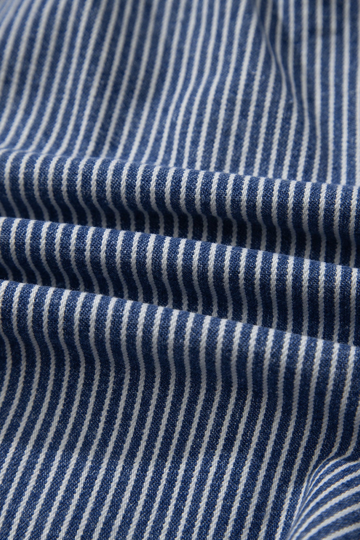 Stripe Denim Drawstring Elastic Waist Shorts