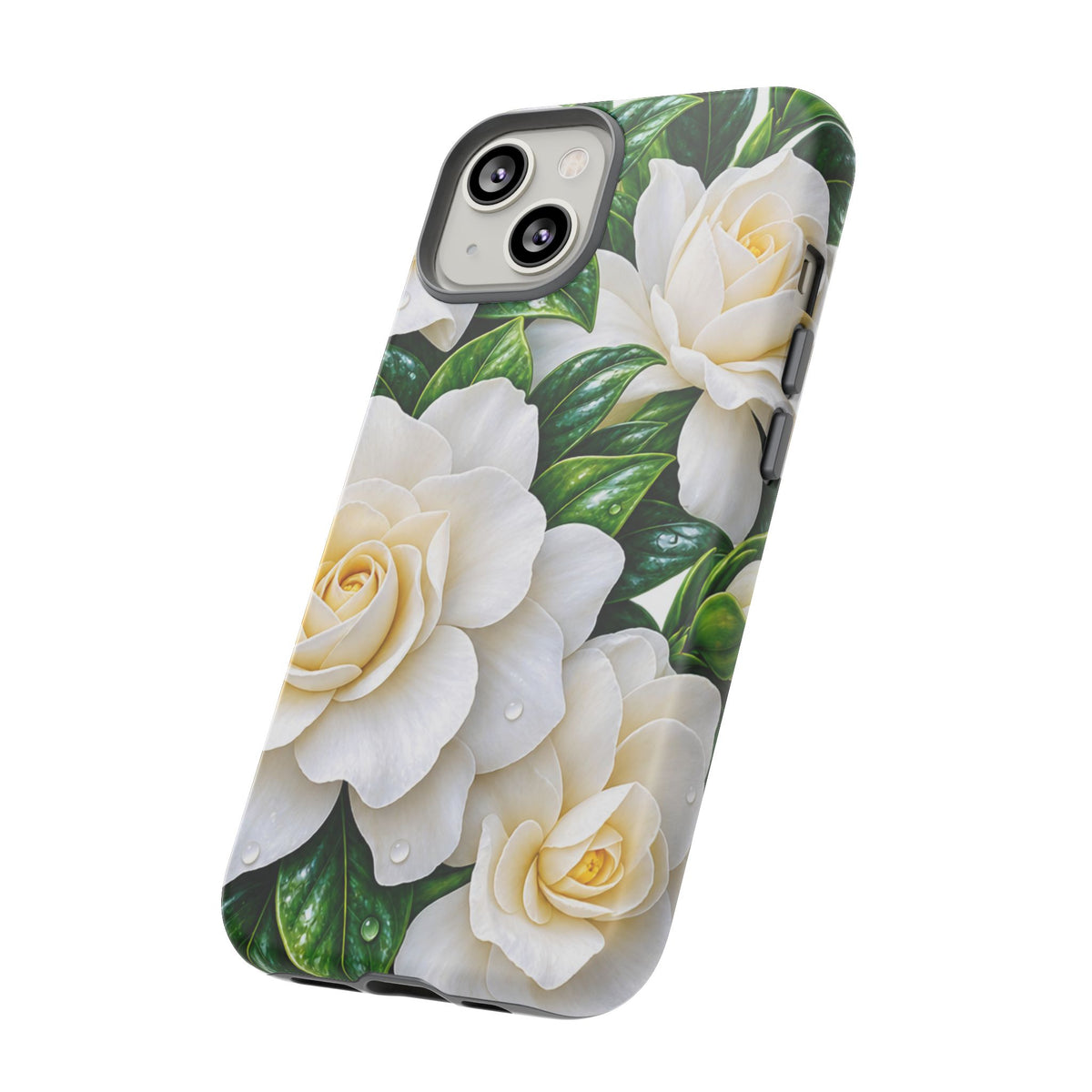 Floral Camellia Tough Case — White Gardenia Phone Cover