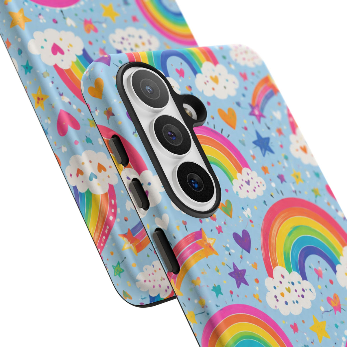 Rainbow Clouds Phone Case — Cute Pastel Rainbow Pattern Tough Case
