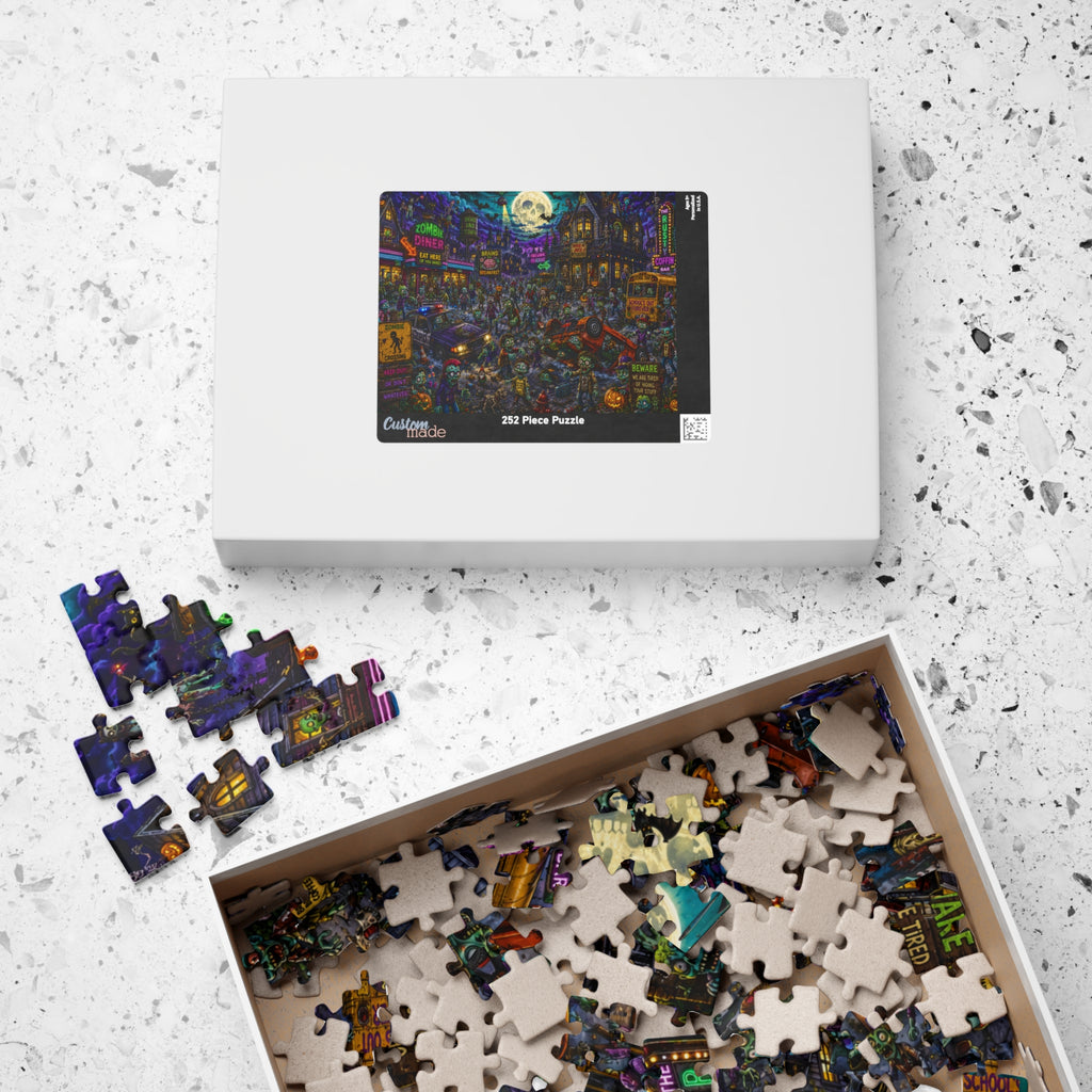 Spooky Zombie City Puzzle 520 Piece | Halloween Jigsaw