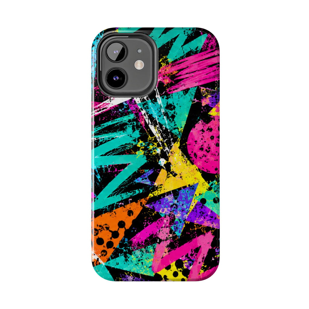 Tough Phone Case — Neon Graffiti Splash Protective Cover