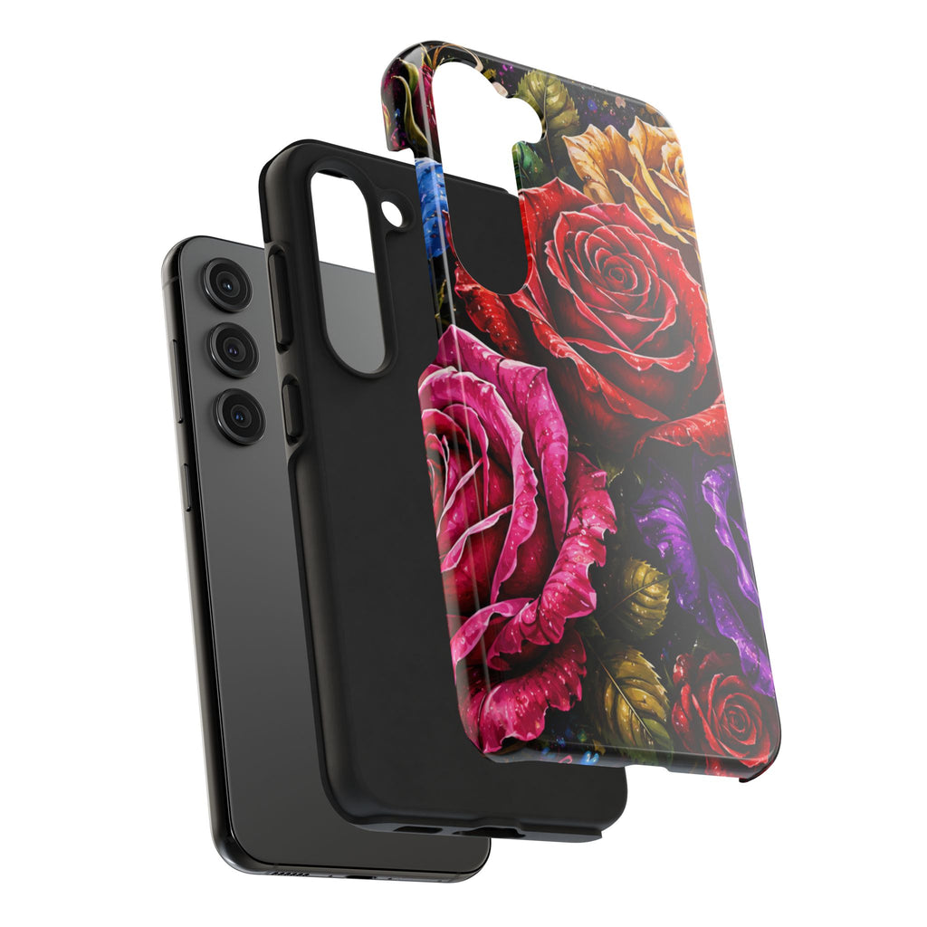 Tough Phone Case — Vibrant Rose Garden Protective Phone Cover