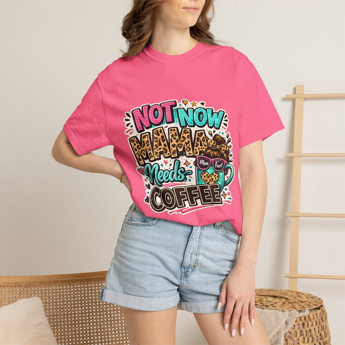 Not Now Mama Needs Coffee T-shirt | Mom Coffee Graphic Tee