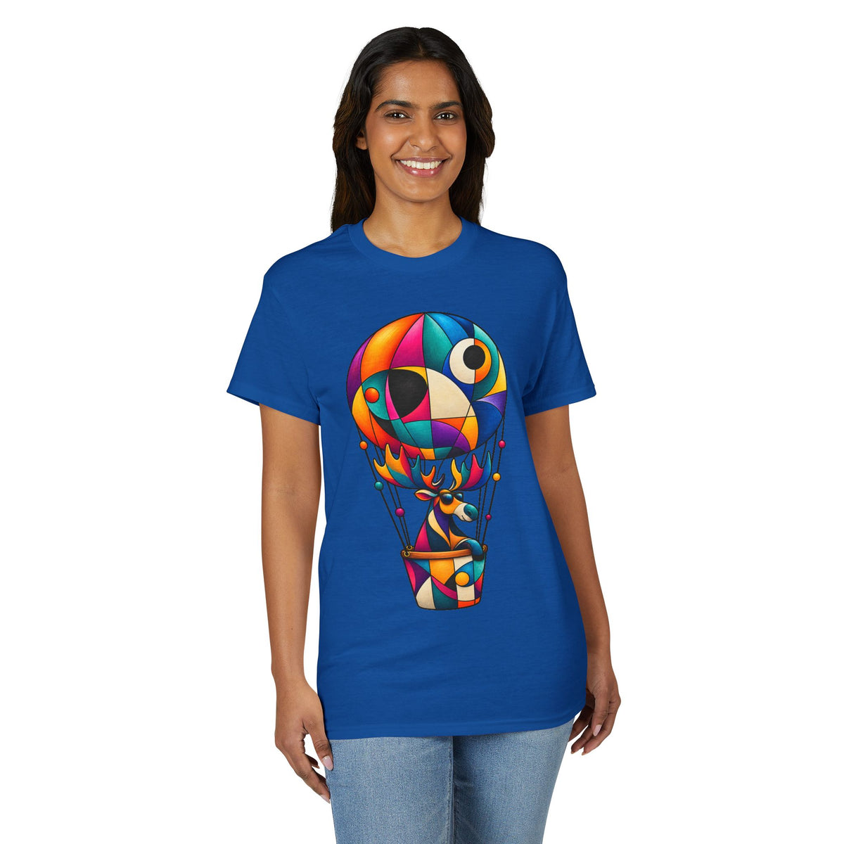 Colorful Geometric Hot Air Balloon T-Shirt