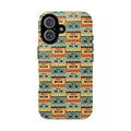 Retro Cassette Tape Phone Case — Vintage Music Pattern Tough Case