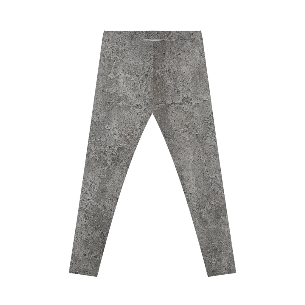 Concrete Texture Women's Leggings — Gray Urban Stone Print