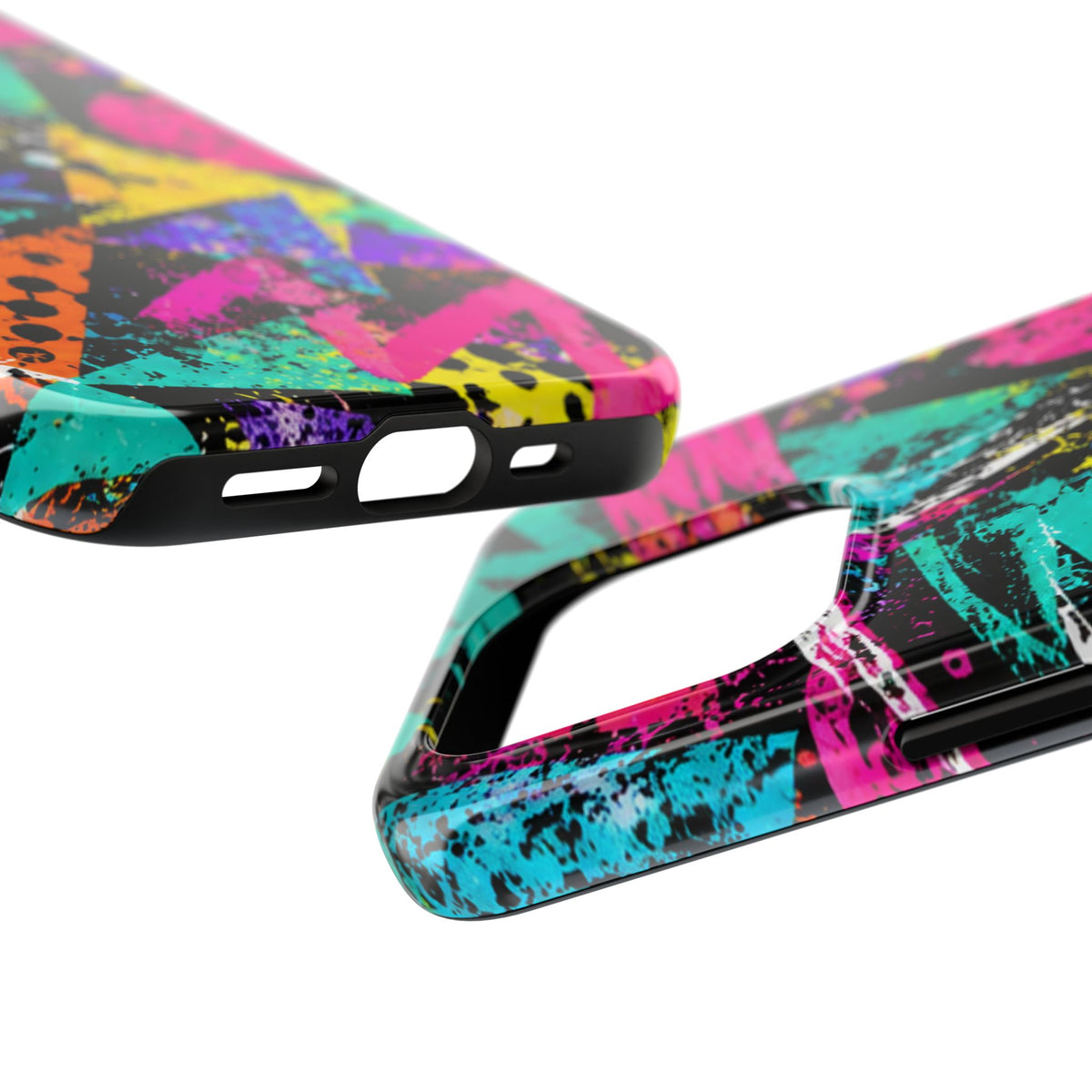 Tough Phone Case — Neon Graffiti Splash Protective Cover