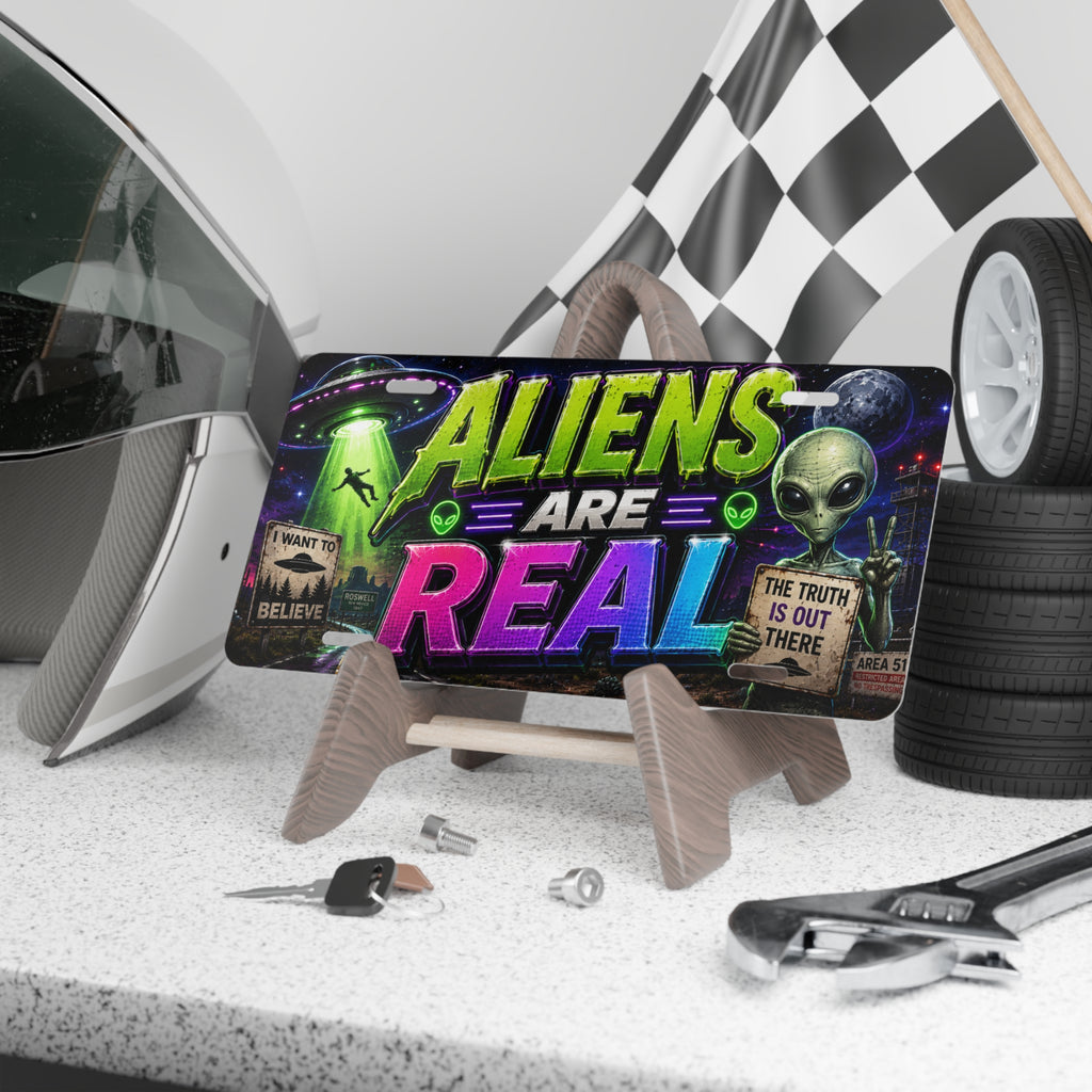 Aliens Are Real vanity plate | UFO license plate