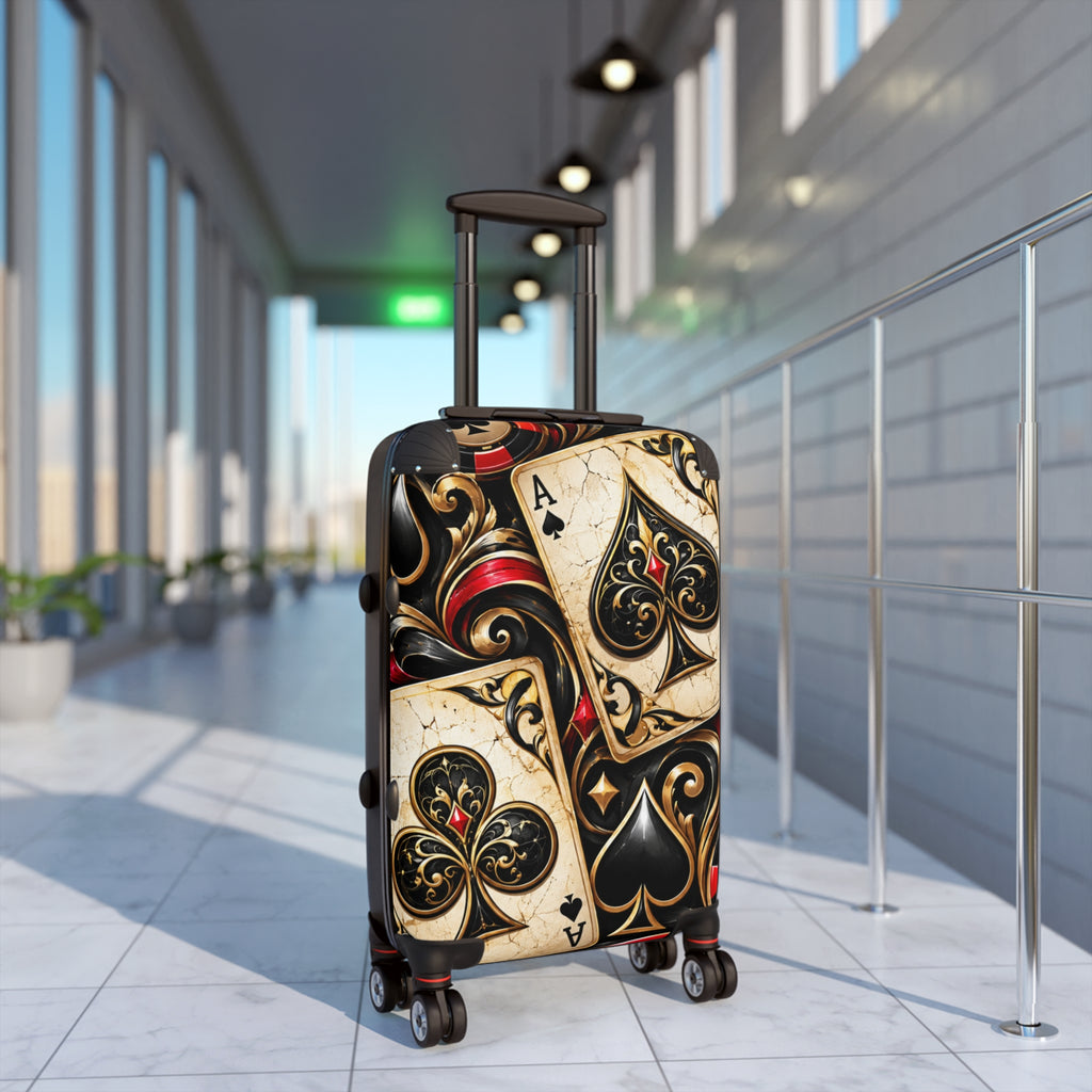 Ace of Spades Travel Suitcase – Vintage Playing Card Luggage