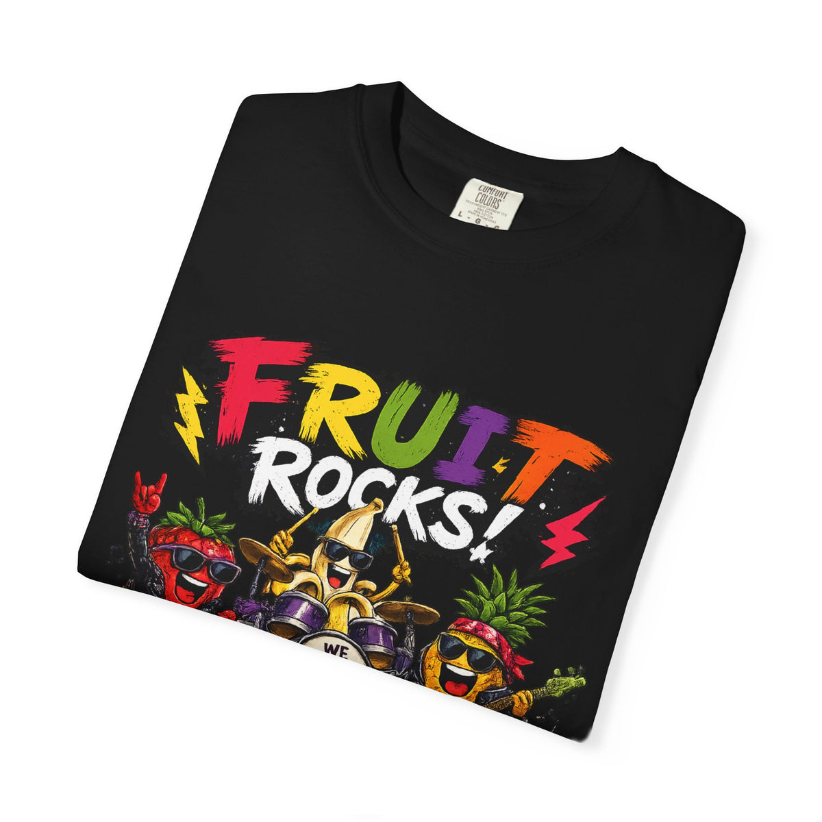 Fruit Rocks! Band Fruit Characters T-Shirt | Eat Fruit Rock Out