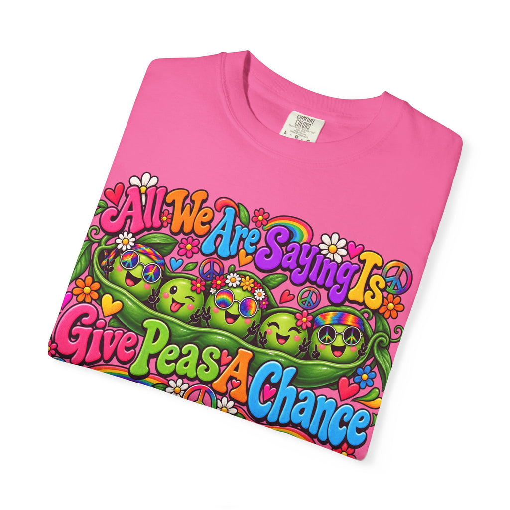 Give Peas a Chance T-Shirt — Retro Hippie Peace Garden Tee