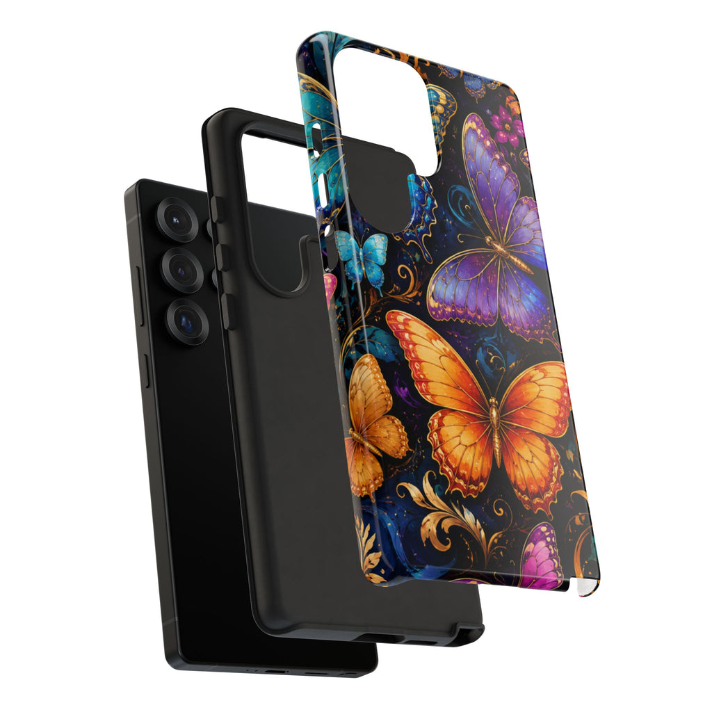 Butterfly Tough Phone Case — Colorful Floral Butterflies Protective Cover