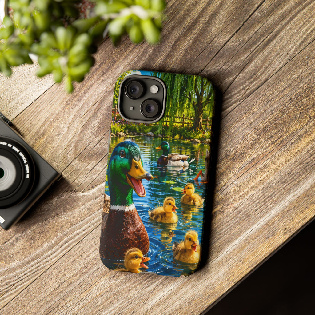 Duck Family Phone Case — Cute Mallard & Ducklings Protective Tough Case