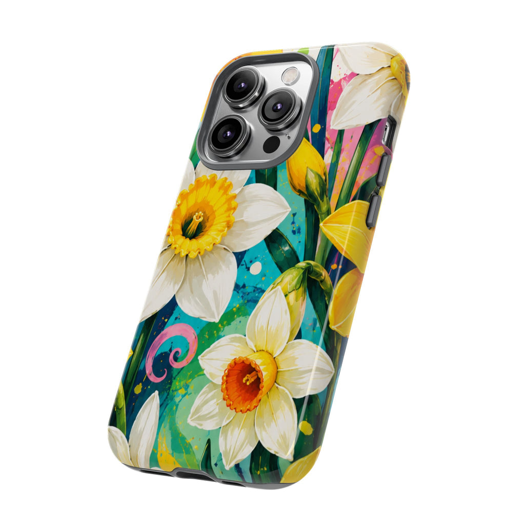 Daffodil Floral Phone Case — Bright Spring Garden Protective Cover
