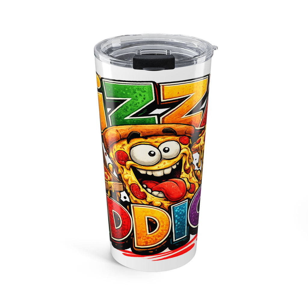 Pizza Addict Tumbler | Colorful Cartoon Slice Drink Cup