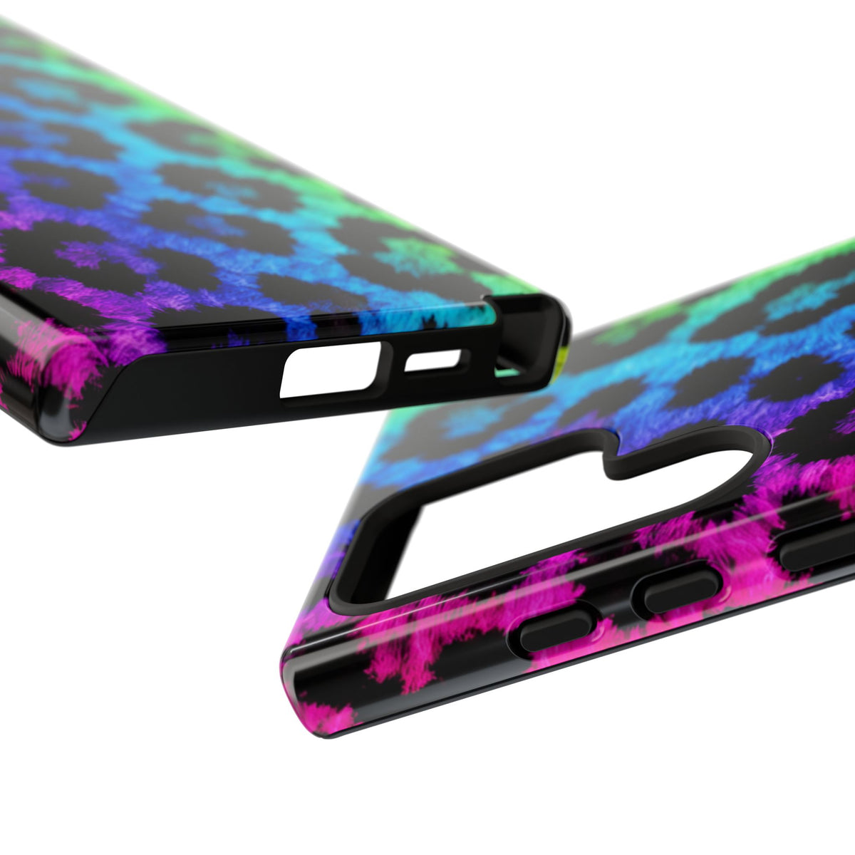 Neon Rainbow Leopard Tough Case – Colorful Animal Print Phone Cover