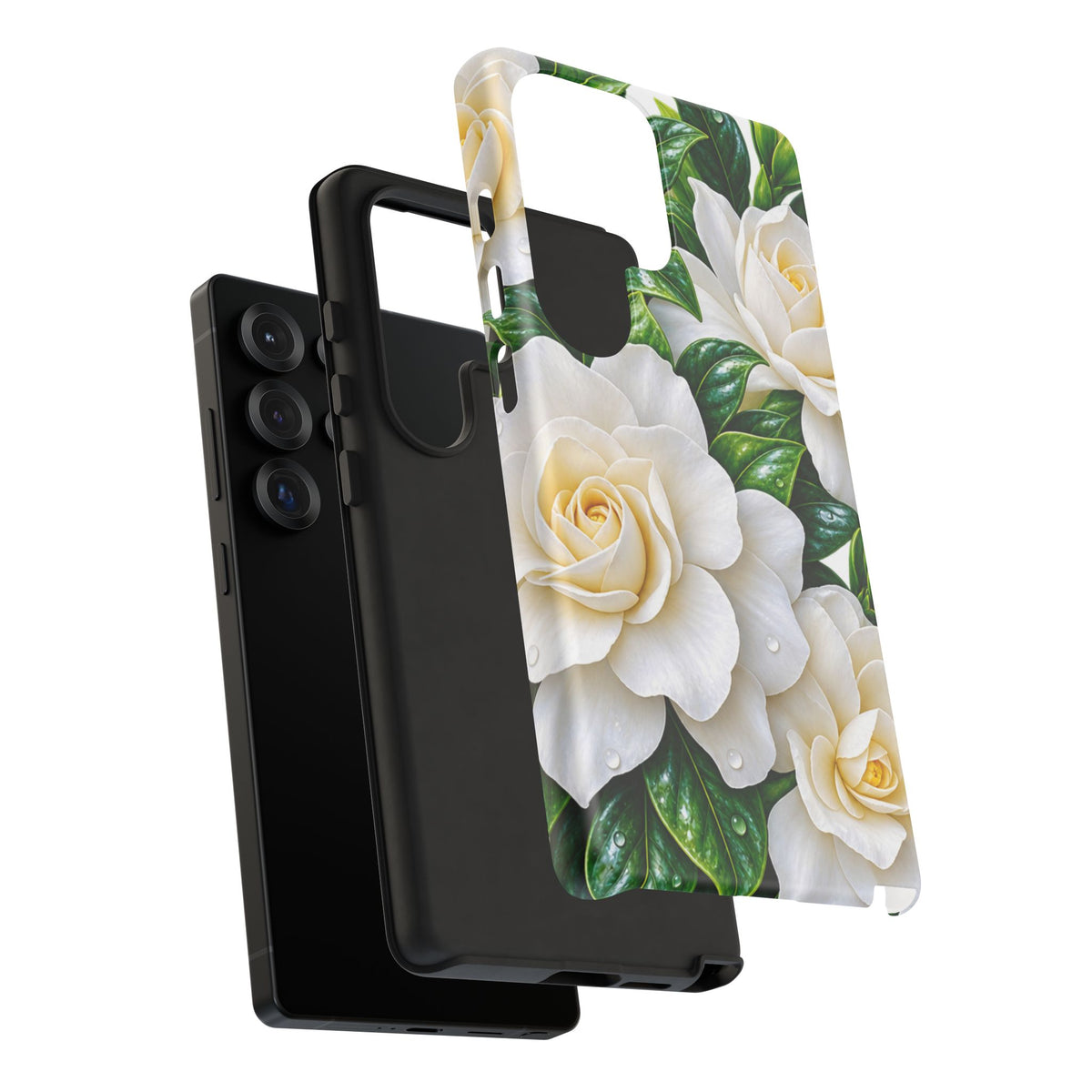 Floral Camellia Tough Case — White Gardenia Phone Cover