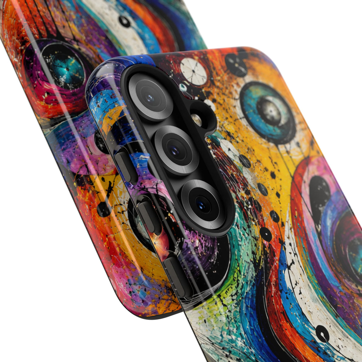 Abstract Cosmic Swirl Phone Case — Colorful Artistic iPhone Tough Case
