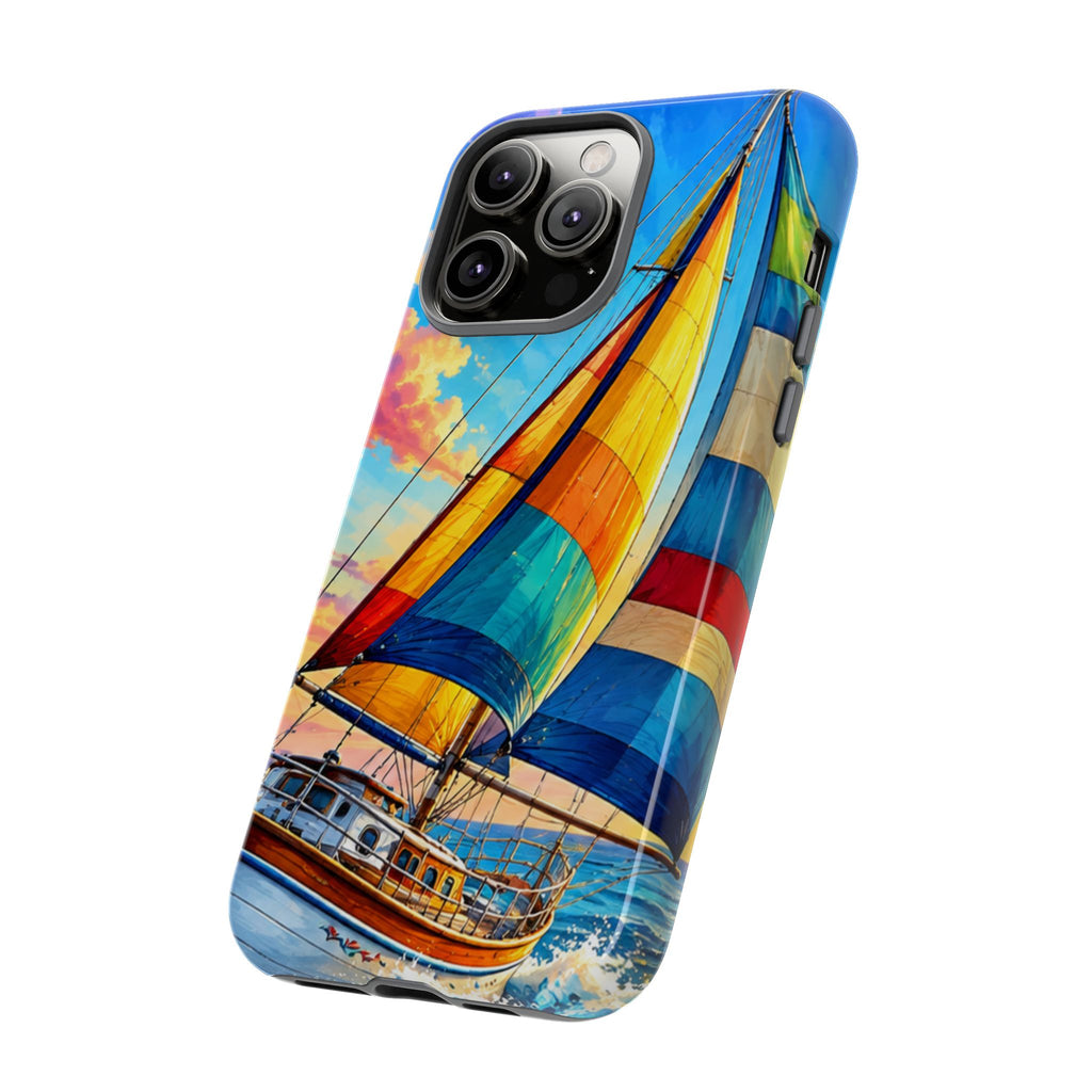 Sailboat Sunset Phone Case — Colorful Nautical iPhone Cover