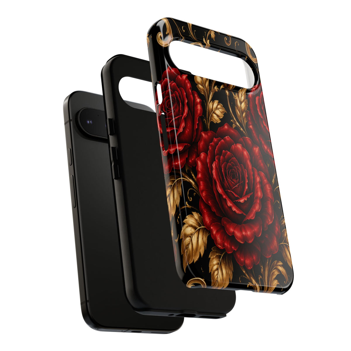 Tough Cases — Vintage Red Rose Floral Phone Case